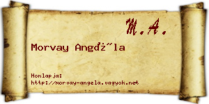 Morvay Angéla névjegykártya